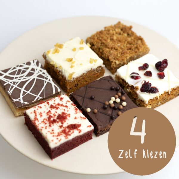 Zelf kiezen Plaatgebak 4 stuks