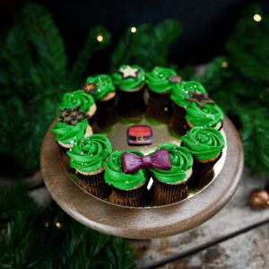 Kerstkrans | 11 mini cupcakes