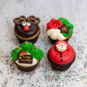 Kerst Cupcakes - 4 stuks