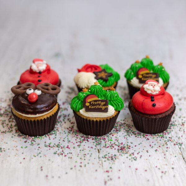 Kerst Cupcakes - 6 stuks