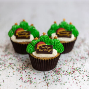 Vanille - Kerstboom cupcake