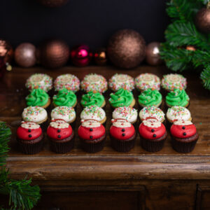 Kerstcupcakes mini's (24 stuks)